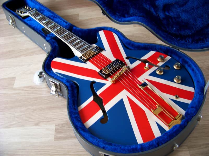 TPP - Noel Gallagher "Union Jack" Epiphone 62' Sheraton Ltd. Edition Custom Oasis Tribute image 1