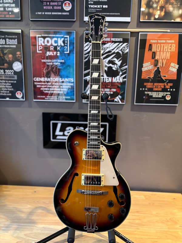 Johnson Delta Rose Hollowbody Sunburst 2020’s - Glossy Sunburst image 1