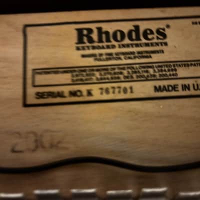 Rhodes Mark II Stage 73-Key Electric Piano 1979 - 1983 - Black Flat Top image 7