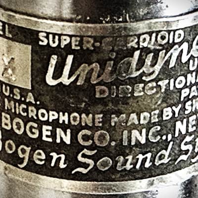 Gorgeous 1950's Shure/Bogen U10X Dynamic Microphone, works, w/cable, stand (55) imagen 3