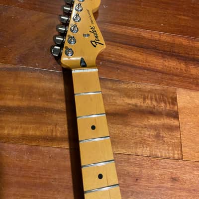 2012 Fender Strat Neck Maple Standard Stratocaster Tuners 9.5" Radius Med. Jumbo image 4