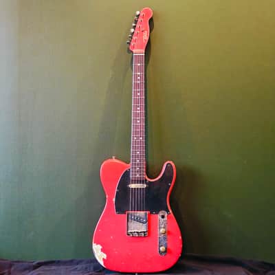 Belle Guitars Teg Custom, Fiesta red - medium relic image 4