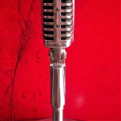 Vintage 1960's Monarch TM-16 dynamic microphone Satin Chrome High Z w cable image 6