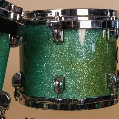 2000s Tama Starclassic Performer B/B Shattered Turquoise Drum Set image 13