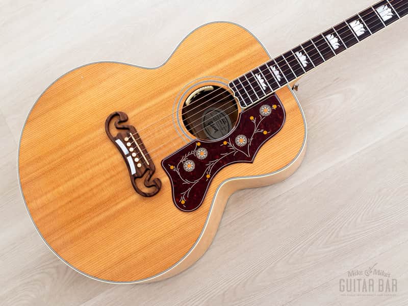 2019 Gibson SJ-200 Standard Jumbo Acoustic Electric Guitar Antique Natural w/ LR Baggs, Case