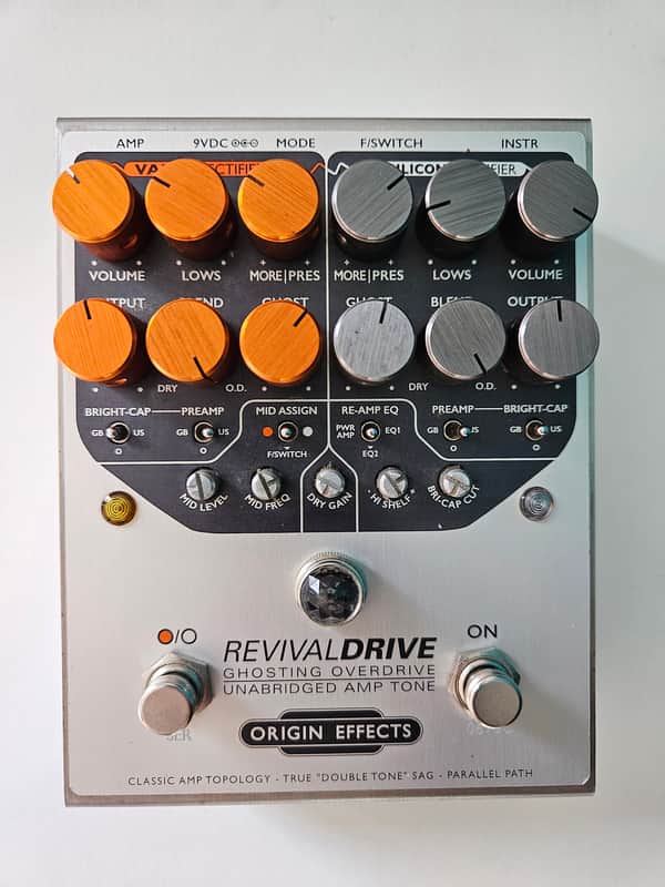 Origin Effects RevivalDrive Custom Ghosting Overdrive with Secondary EQ Controls 2010s - Silver/Orange image 1