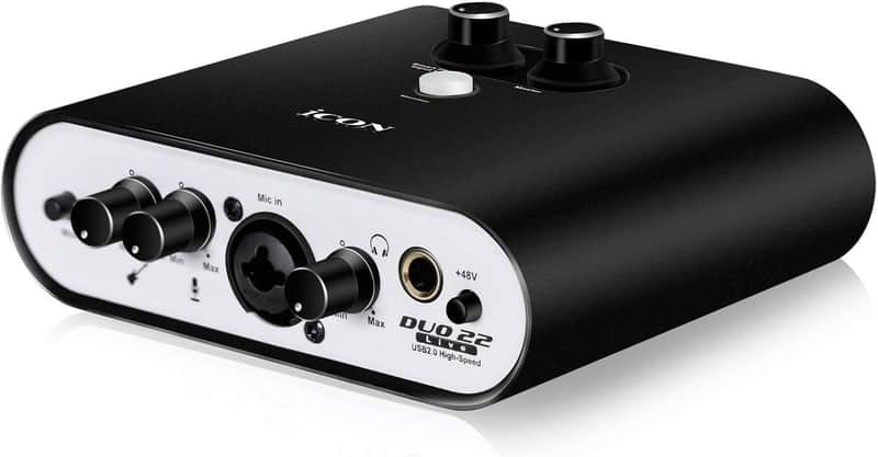 Icon Pro Audio Duo 22 Live USB Audio Interface with Mobile Streaming Capabilities, (1 mic preamp) image 1