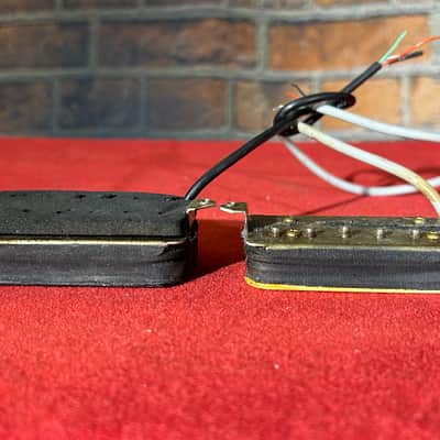 Unmarked Basic Stock 4 Conductor Humbucker Pair (Bridge & Neck) Ready to Install 1990s-2000’s - Black/White image 9