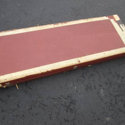 RARE Vintage '50s-60s RED HARDSHELL ELECTRIC GUITAR CASE for RESTORATION ONLY! image 5