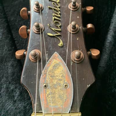Mondell Custom Guitars Model T “Spanish Galleon” 2023 - Gold Leaf Metal Mosaic Top - Brazilian Rosewood Fingerboard image 4