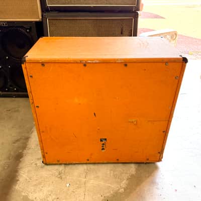 Orange 412 speaker cabinet 1970’s - Wicker original vintage UK England unloaded empty image 2