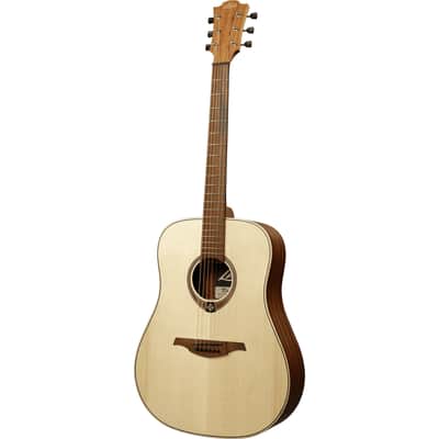 Lag T70D-NAT Tramontane 70 Dreadnought Solid Spruce Top Okoume Neck 6-String Acoustic Guitar image 3