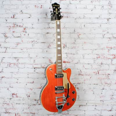 DeArmond - M77T Solid Body Electric Guitar - Trans Orange - w/Bag - x8576 - USED image 10