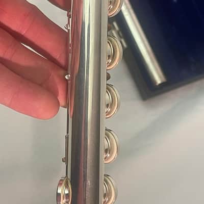 Gemeinhardt USA Pro 3SB solid silver B foot gizmo key JUST SERVICED image 12