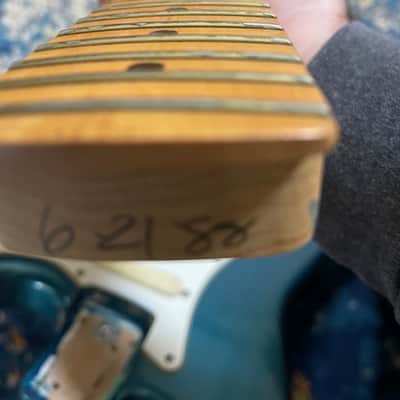 John Cruz built Fender Strat Plus with Maple  Fretboard 1988-Lake Placid Blue image 10