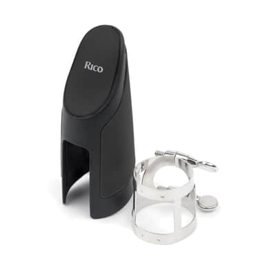 Mint D'Addario Rico RAS1N Ligature for Alto Saxophone, Nickel-Plated, Ligature & Cap image 2