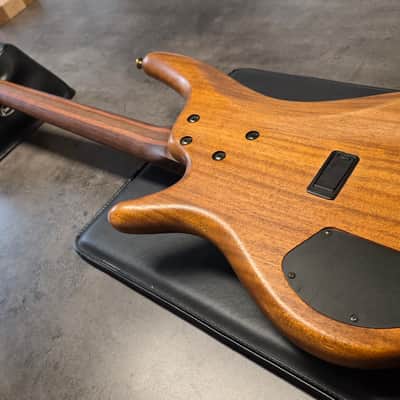1995 Ibanez SR1000 Custom PJ Precision Jazz Bass Häussel and Lollar Custom Pickups MIJ FujiGen Wenge Bubinga Neck Stained Oil Natural Mahogany Japanese Japan Prestige SDGR Soundgear SR 1000 Bass Guitar image 5