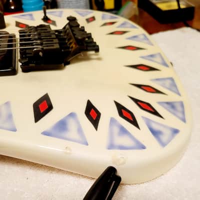 Kramer Nightswan 1989 Aztec graphic guitar Vintage Original Floyd Knapp USA F serial WOW image 16