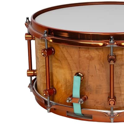 Used Doc Sweeney 7x14 Stave Figured Maple "Amber Waves" w/ Copper Hardware image 5