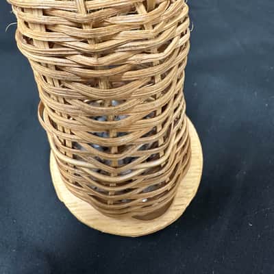 Caxixi, Basket Shaker, Rattan Wrap w/Wooden Bottom, Medium 5"x3" - MINT image 4