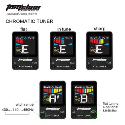 Aroma  AT-07 Mini Chromatic Guitar Tuner Pedal Free Shipment,price include the import duty for US buyer image 5