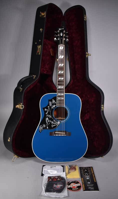 2021 Gibson Custom Shop Ltd Ed Hummingbird Acoustic-Electric Guitar | Big Sky Blue Finish W/OHSC image 1