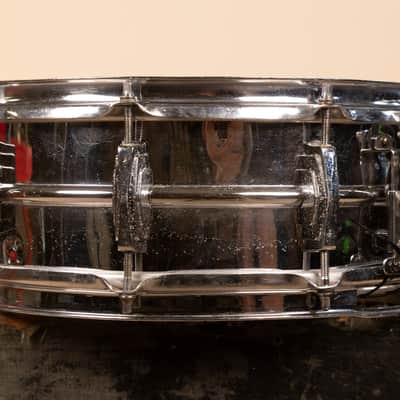 1960s Ludwig 5x14 Pre Serial Super 400 Chrome Over Brass Snare Drum image 3