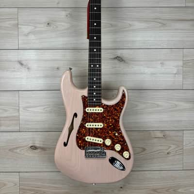 Fender Limited Edition American Professional II Stratocaster Thinline, Transparent Shell Pink image 2
