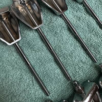 Yamaha Lot of 8 Bass Drum Claws + Tension Rods - 5” 90s - Chrome image 6