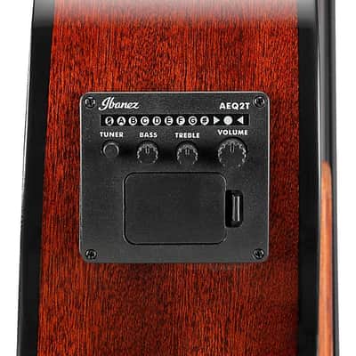 Ibanez AEGB24E Acoustic-Electric Bass Guitar Black Gloss image 7