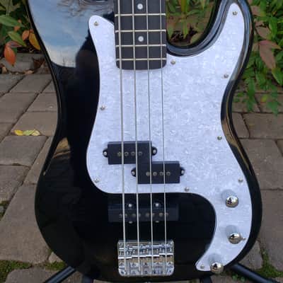 Pairadice Musician’s Supply Co. Black PJ Bass Guitar image 1