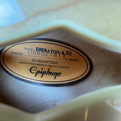 *VIDEO* Epiphone Sheraton II Semi-Hollow Body Natural w/Hard Case- 2008 image 21