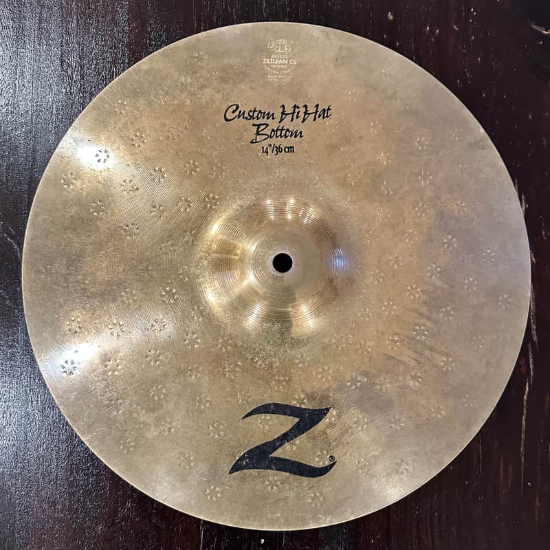 Zildjian 14" Z Series Custom Hi-Hat Cymbal (Bottom) 1367 g - Brilliant image 1