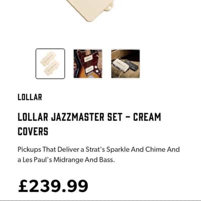 Lollar JM-01 Jazzmaster matched pickup set cream image 6