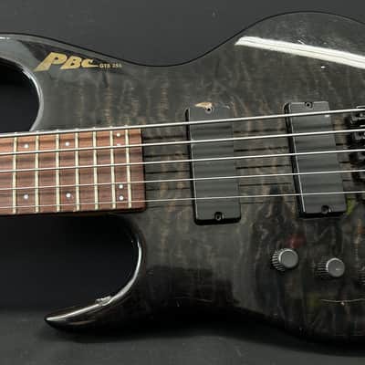 PBC Dave Bunker GTB 355 Left Handed 5-String Active Headless Bass - Trans Black image 3