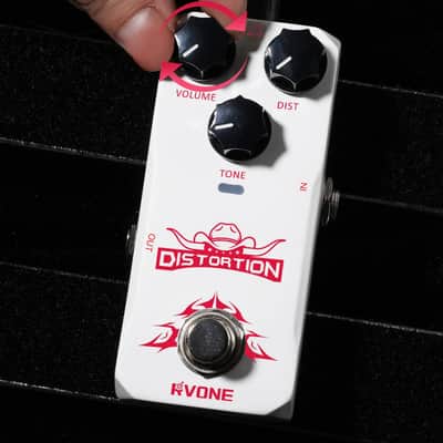 RVONE High Gain Distortion Pedal for Electric Guitar, Aluminum Guitar Pedal, Analog Guitar Effects Pedal for Compact Stage & Studio Pedal, True Bypass image 6