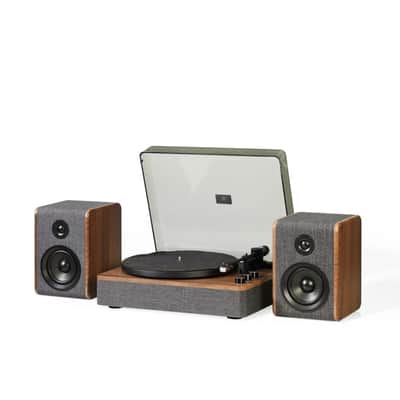 Crosley Nocturne 2-Speed Record Player With Speakers - Charcoal-NEW image 2