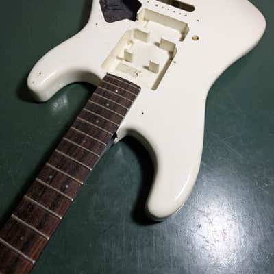 Tokai MAT Strat Husk M Series Late 80's White Glass Fiber Neck Body image 13