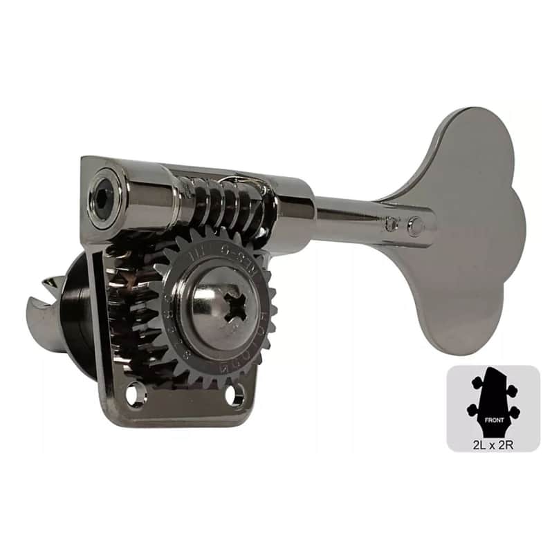 GOTOH GB528 Res-o-lite Bass Tuning Machines  Tuners - 2L x 2R - Cosmo Black image 1
