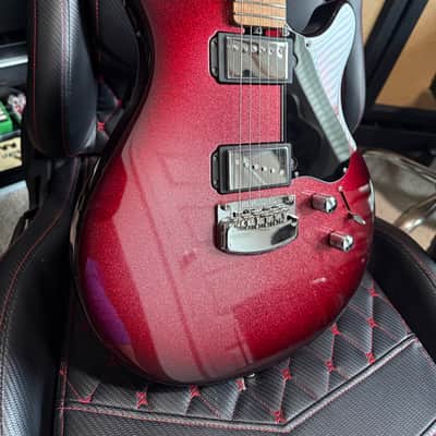 Ernie Ball Music Man James Valentine Signature Tremolo 2022 - Maroon Burst Sparkle image 1