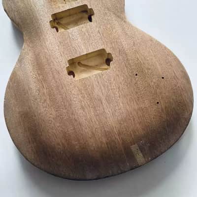 French LAG LP Electric Guitar Body with Mahogany Front and Back Veneers - Dual Pickups image 3