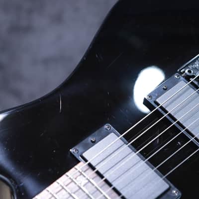 ESP LTD KH-202 LH Kirk Hammett Signature Skull-and-Bones Inlays Black Electric Guitar image 13