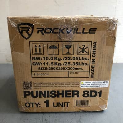 Rockville Punisher 8D1 8" 3000w Peak/750w RMS Competition Car Audio Subwoofer image 2