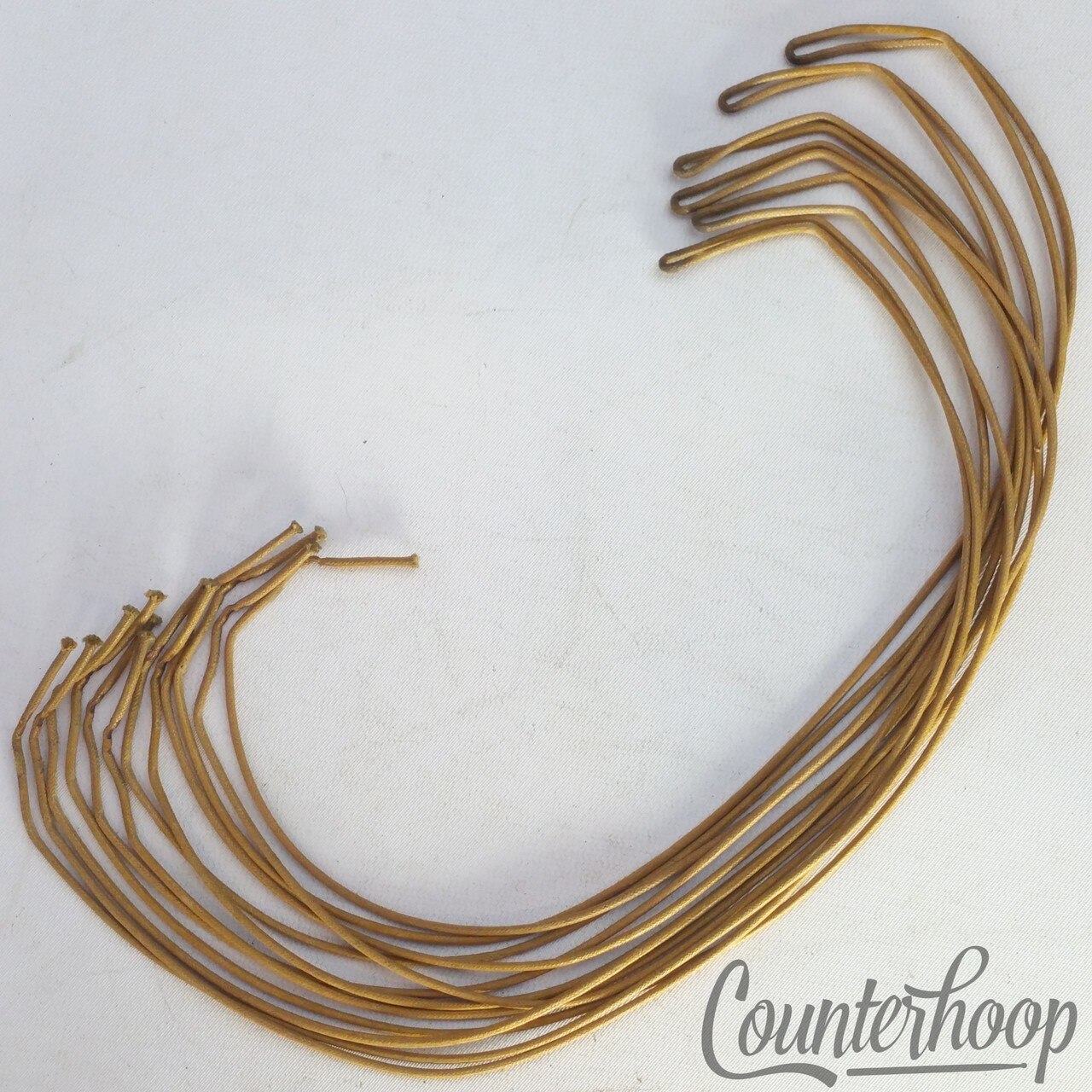 Leedy Braided Linen 15"Snare Drum Wires/12x 18"Strands Vintage 20s Natural USA* — main photograph
