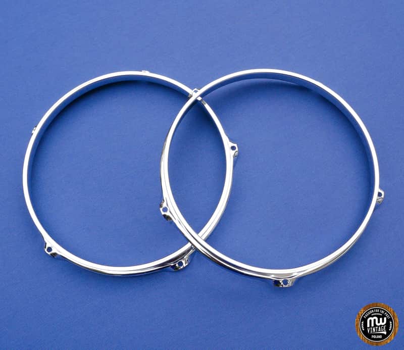 Sonor Phonic 10" 5 Holes Tom Hoops Pair - 70s-80s Vintage image 1
