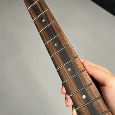 AAAAA Tele Ebony Fretboard Roasted flame Maple Electric Guitar Neck Radius 12inch Round stainless steel 22 frets hole 10mm Radius: 12 inches image 5