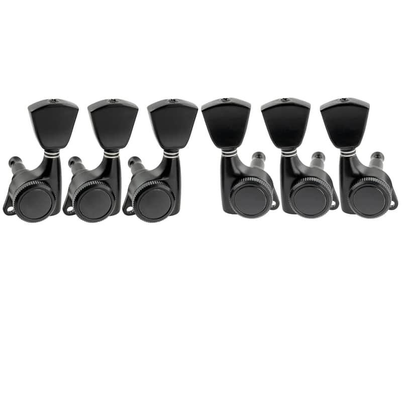 Brio 3x3 Locking Tuners 18:1 Ratio • Full Sealed Locking Machine Heads - Black image 1