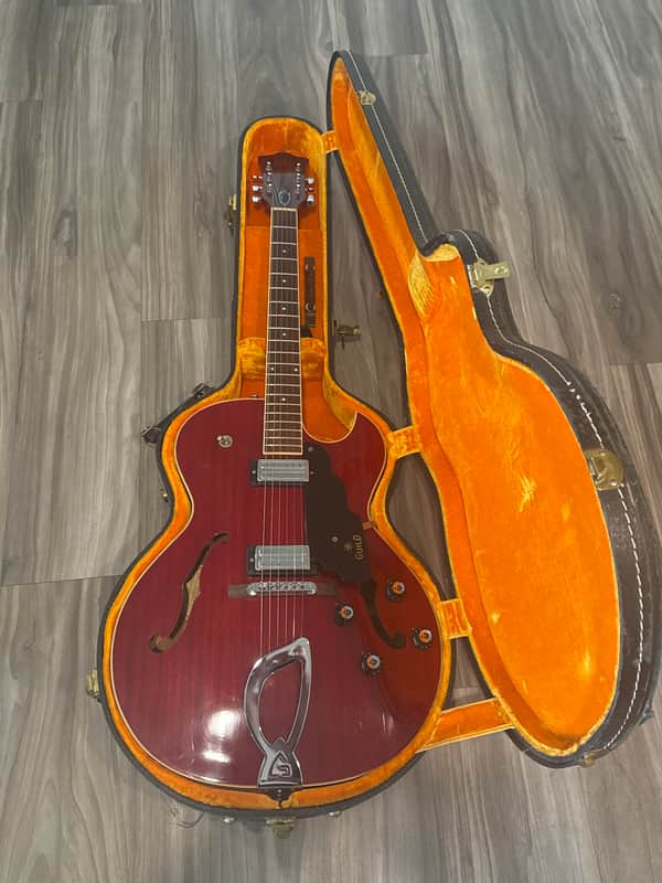 Guild T-100D Slim Jim with Humbuckers 1965 - 1973 - Blonde image 1