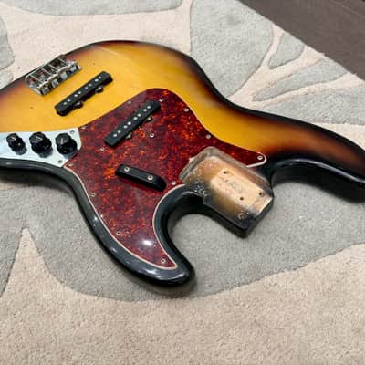 Vintage 1971 Fender Jazz Bass loaded body 1970s Original image 3