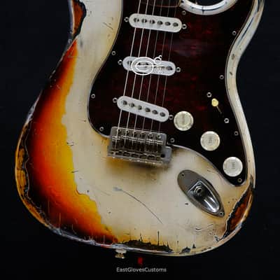 Fender Stratocaster Vintage White/Sunburst Custom Shop Texas Special Heavy Aged Relic  (RARE) image 14